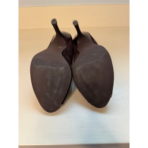 Steve Madden Anabelle Brown Suede Peep Toe Heels - Picture 5 of 10